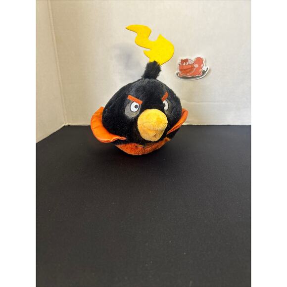 Angry Birds Plush Space Black Bomb Bird 5” No Sound - Picture 1 of 11